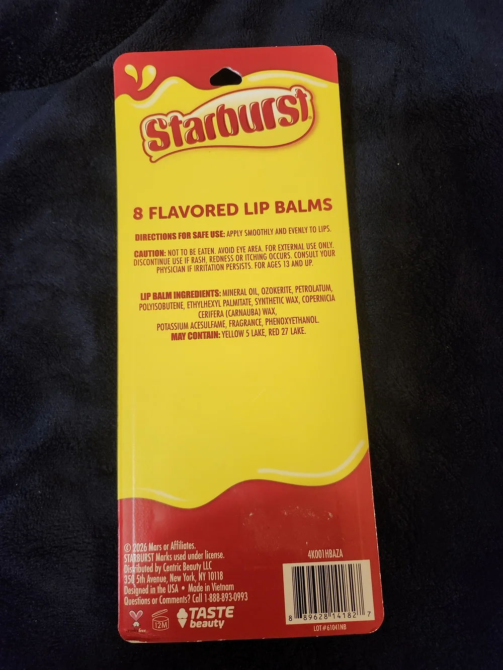 Starburst 8 Flavored Lip Balms NWT